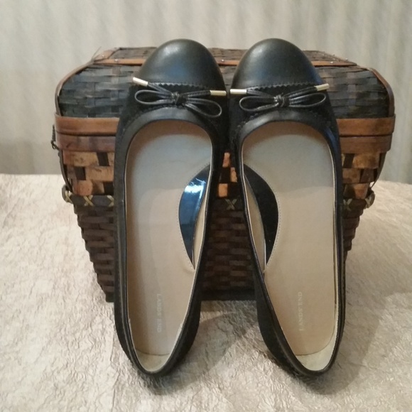 Lands' End Black Bow Ballet Flats - Picture 4 of 6